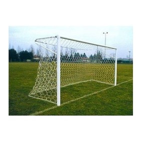 Porta da calcio fissa 5x2 in alluminio a sezione ovale o tonda