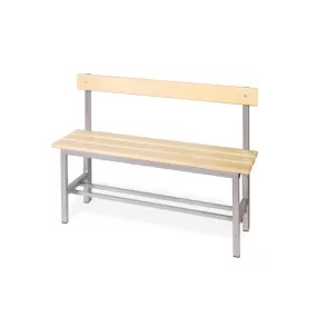 Panchina per spogliatoio con schienale 1 m grigio
