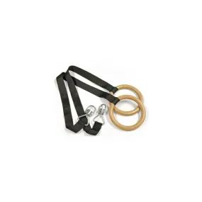 Coppia di anelli con funi in nylon e snodi