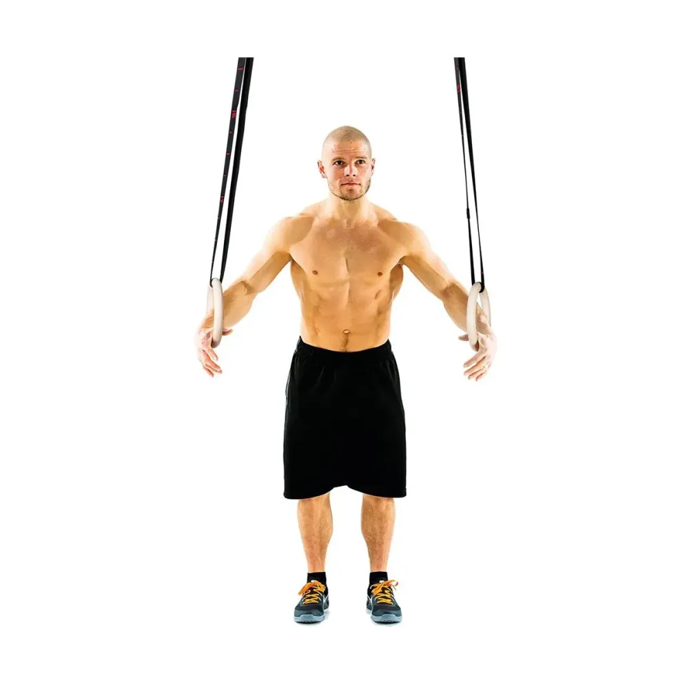 Coppia di anelli in legno lamellare Gymstick