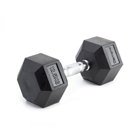 Manubrio esagonale gommato da 12,5 a 22,5 kg - Diamond