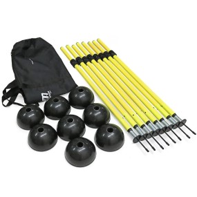 Set 8 pali indoor outdoor per slalom con borsa inclusa