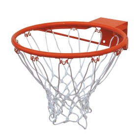 Canestro da basket rinforzato professionale regolamentare con retina.