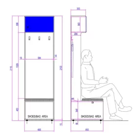 Modulo spogliatoio modello Base